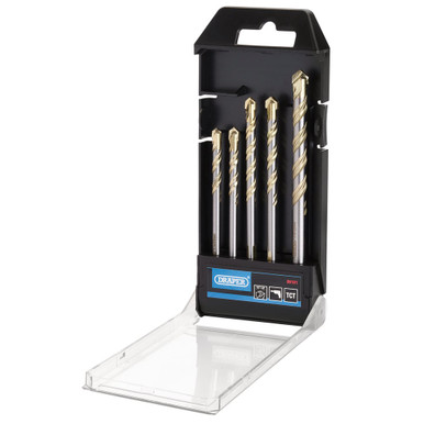 10 Pack TCT Tipped Masonry Drill Bits - Sizes 3mm To 13mm For Brick, Concrete, Wood