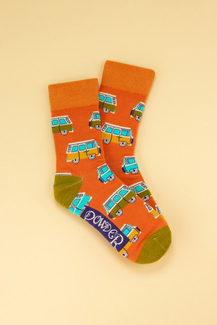 Men's Campervan Socks - Tangerine