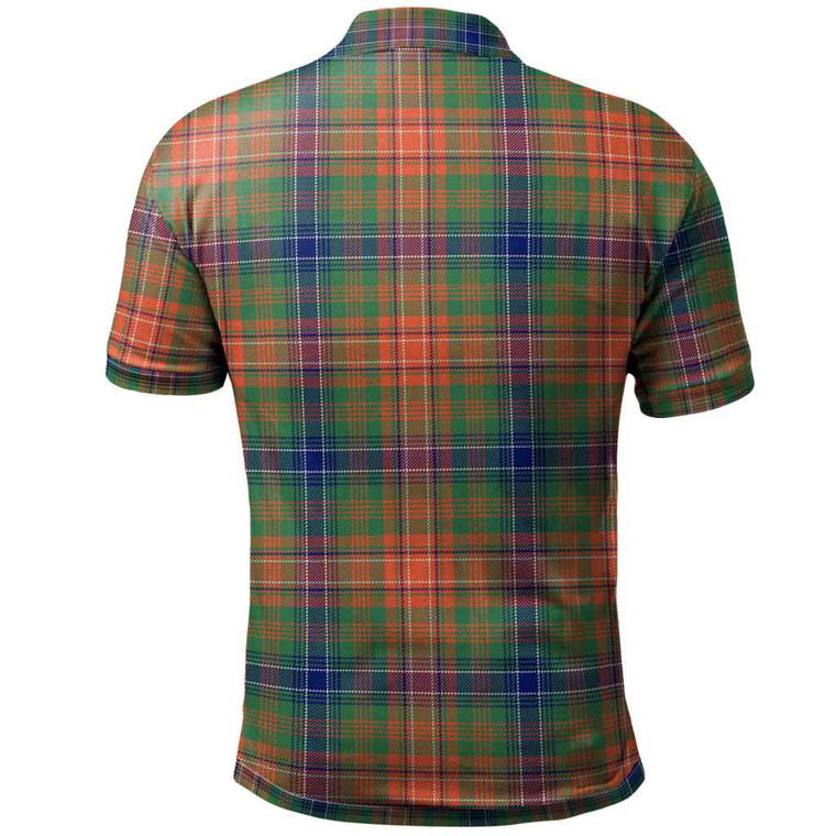 Scottish Wilson Ancient Clan Tartan Polo Shirt Back Side Tartan Blether