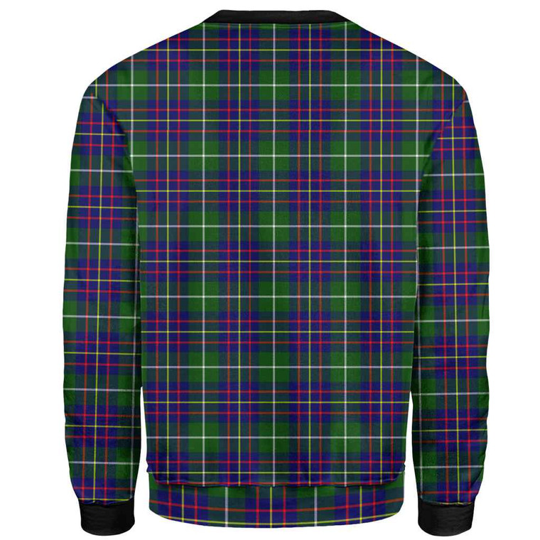 Scottish Inglis Modern Clan Tartan Sweatshirt Back Side Tartan Blether