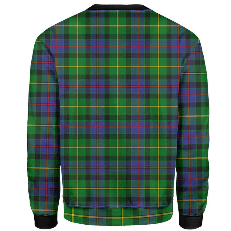 Scottish Tait Modern Clan Tartan Sweatshirt Back Side Tartan Blether