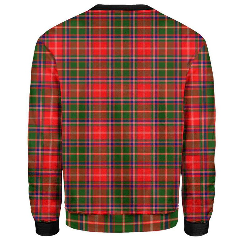 Scottish Somerville Clan Crest Tartan Sweatshirt Back Side Tartan Blether