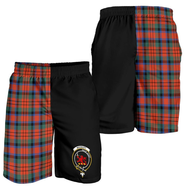 Scottish MacDuff Clan Crest Tartan Half of Me Men's Shorts