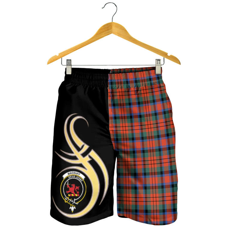 Scottish MacDuff Ancient Clan Crest Tartan Believe in Me Men's Shorts