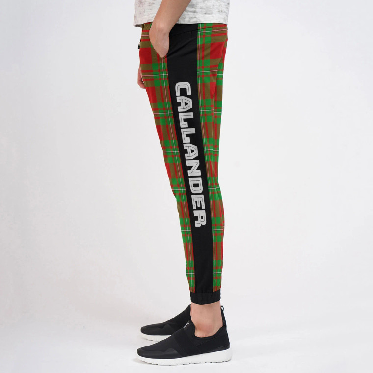 Scottish Callander Clan Tartan Sweatpant with Side Stripe