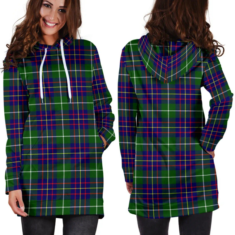 Scottish Inglis Modern Clan Tartan Hoodie Dress