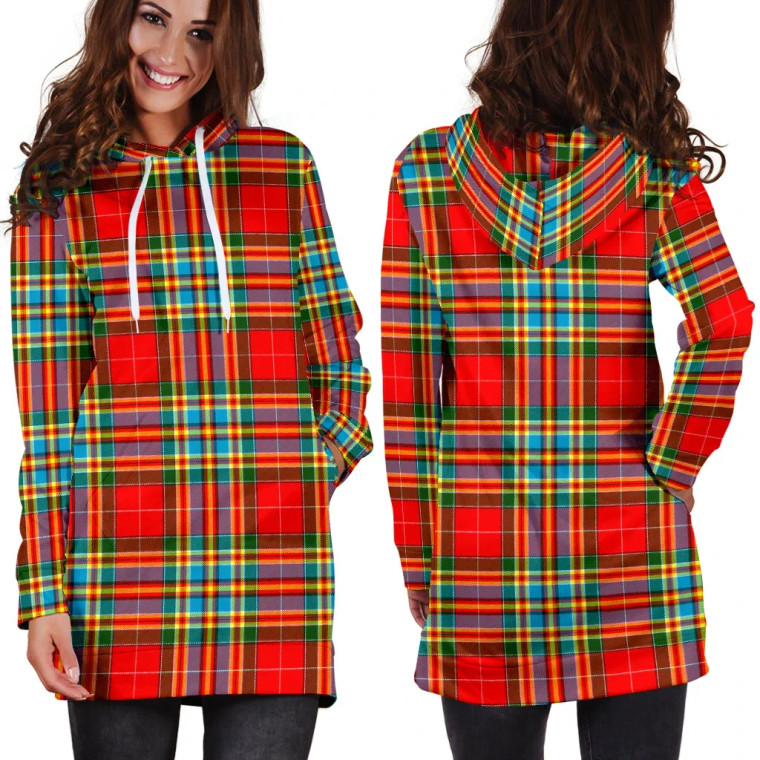 Scottish Chattan Clan Tartan Hoodie Dress
