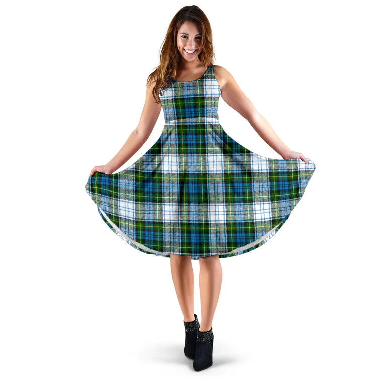 Scottish Campbell Dress Clan Tartan Women Midi Dress