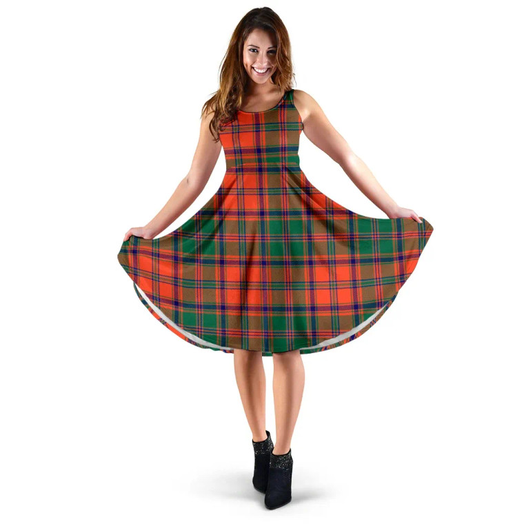 Scottish Stewart of Appin Ancient Clan Tartan Women Midi Dress