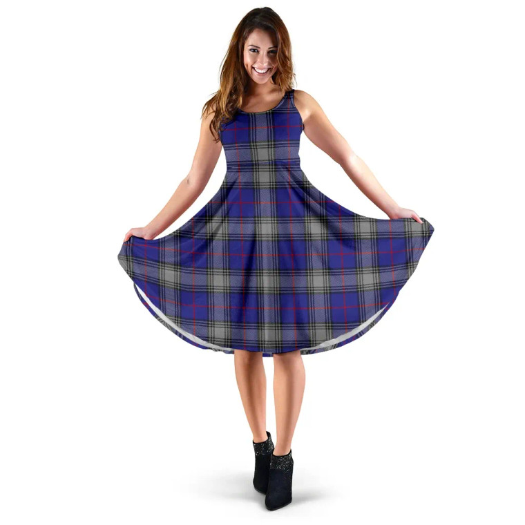 Scottish Kinnaird Clan Tartan Women Midi Dress