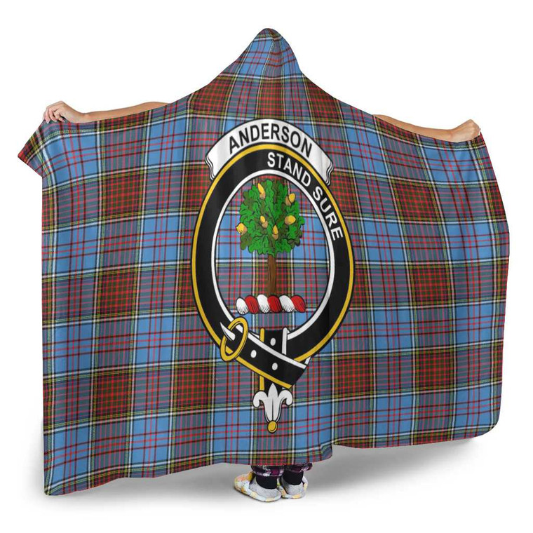 Scottish Anderson Clan Crest Tartan Hooded Blanket Tartan Blether 2