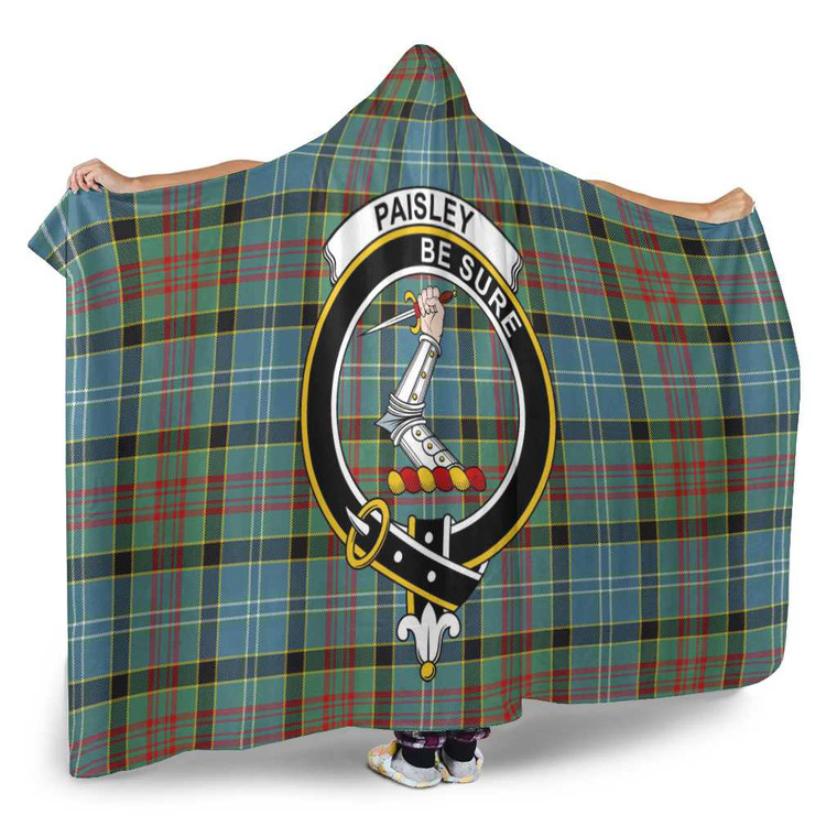Scottish Paisley Clan Crest Tartan Hooded Blanket Tartan Blether 2