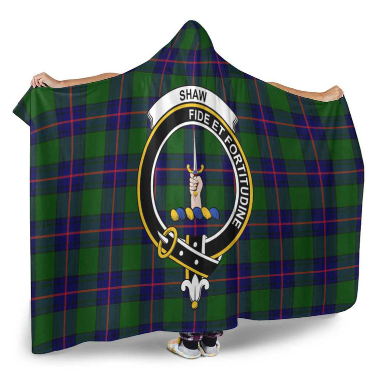Scottish Shaw (of Tordarroch) Clan Crest Tartan Hooded Blanket Tartan Blether 2