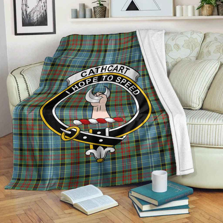 Scottish Cathcart Clan Crest Tartan Blanket Tartan Blether 2