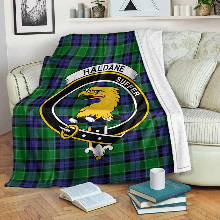 Scottish Haldane Clan Crest Tartan Blanket Tartan Blether 2