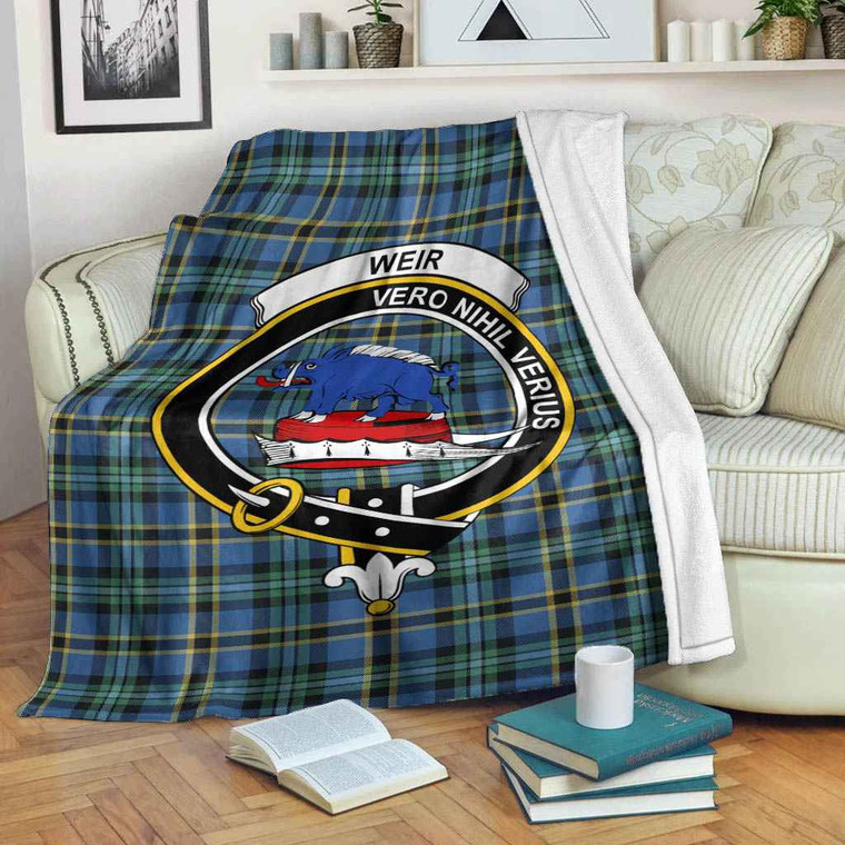 Scottish Weir Clan Crest Tartan Blanket Tartan Blether 2