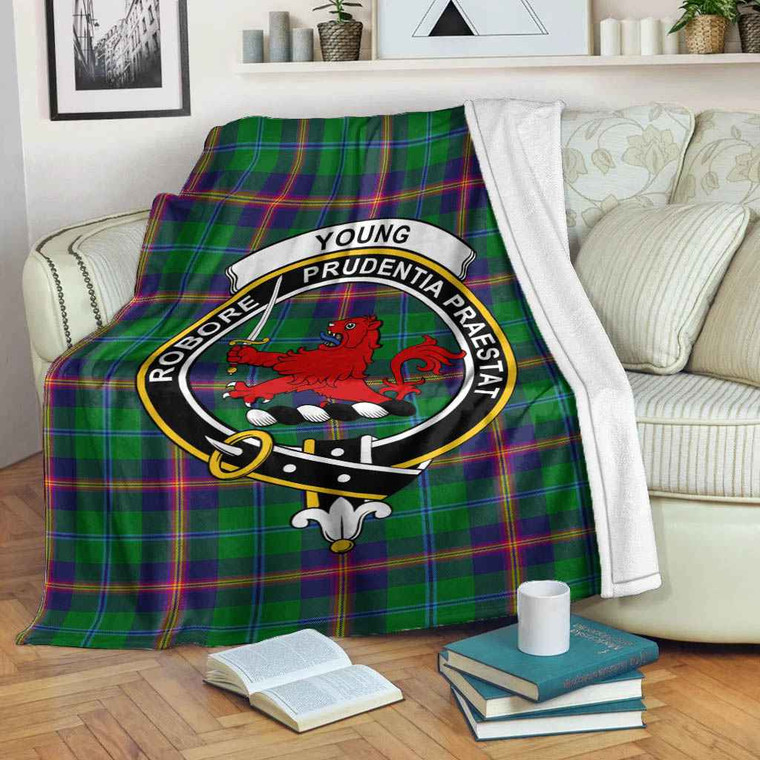 Scottish Young Clan Crest Tartan Blanket Tartan Blether 2