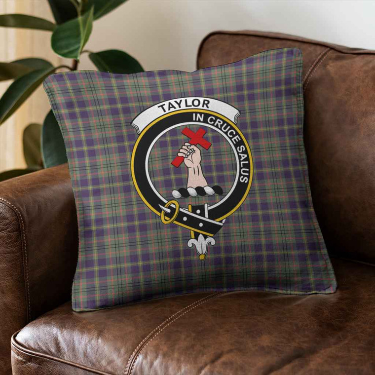 Scottish Taylor Clan Crest Tartan Pillow Cover Tartan Blether 2