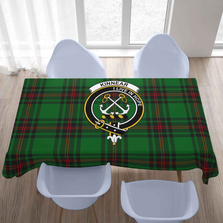 Scottish Kinnear Clan Crest Tartan Tablecloth Tartan Blether 2