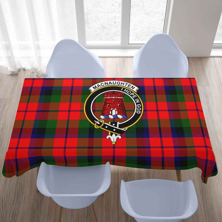 Scottish MacNaughten Clan Crest Tartan Tablecloth Tartan Blether 2