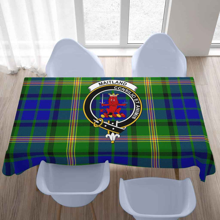 Scottish Maitland Clan Crest Tartan Tablecloth Tartan Blether 2