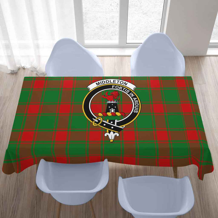 Scottish Middleton Clan Crest Tartan Tablecloth Tartan Blether 2