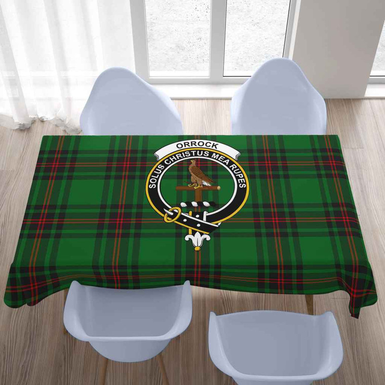 Scottish Orrock Clan Crest Tartan Tablecloth Tartan Blether 2