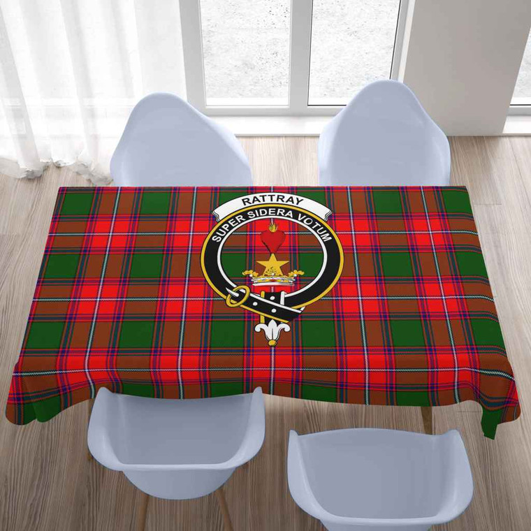 Scottish Rattray Clan Crest Tartan Tablecloth Tartan Blether 2