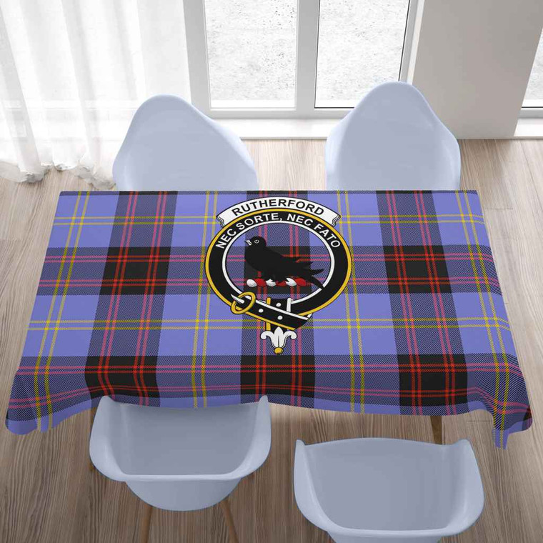 Scottish Rutherford Clan Crest Tartan Tablecloth Tartan Blether 2