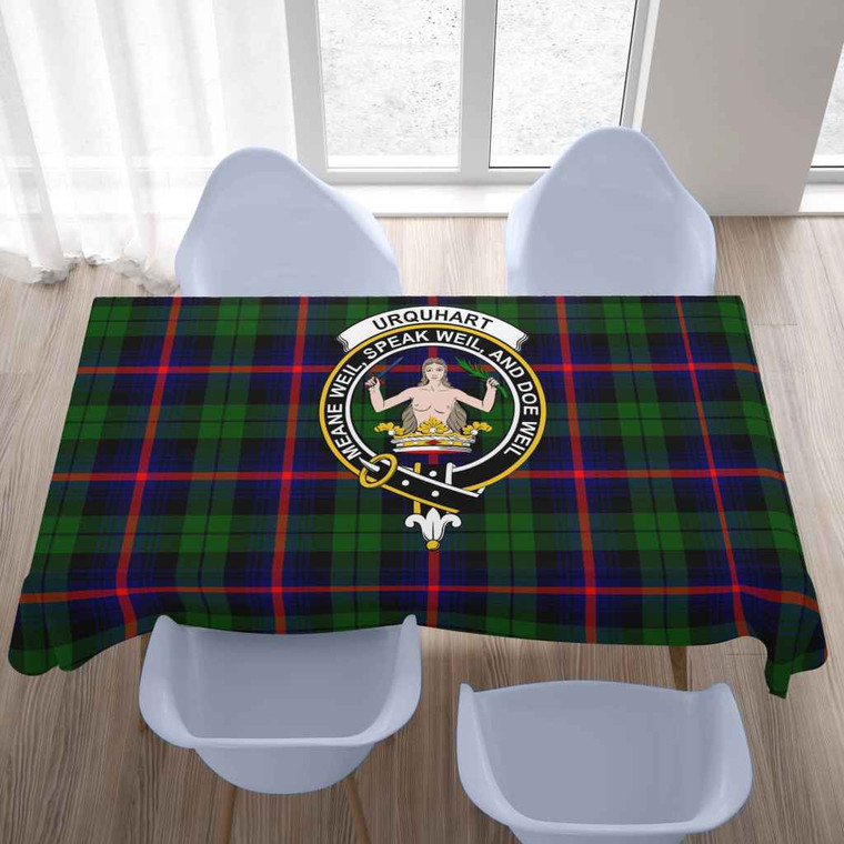 Scottish Urquhart Clan Crest Tartan Tablecloth Tartan Blether 2