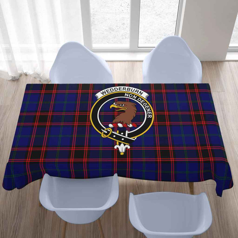 Scottish Wedderburn Clan Crest Tartan Tablecloth Tartan Blether 2