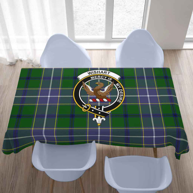 Scottish Wishart Clan Crest Tartan Tablecloth Tartan Blether 2