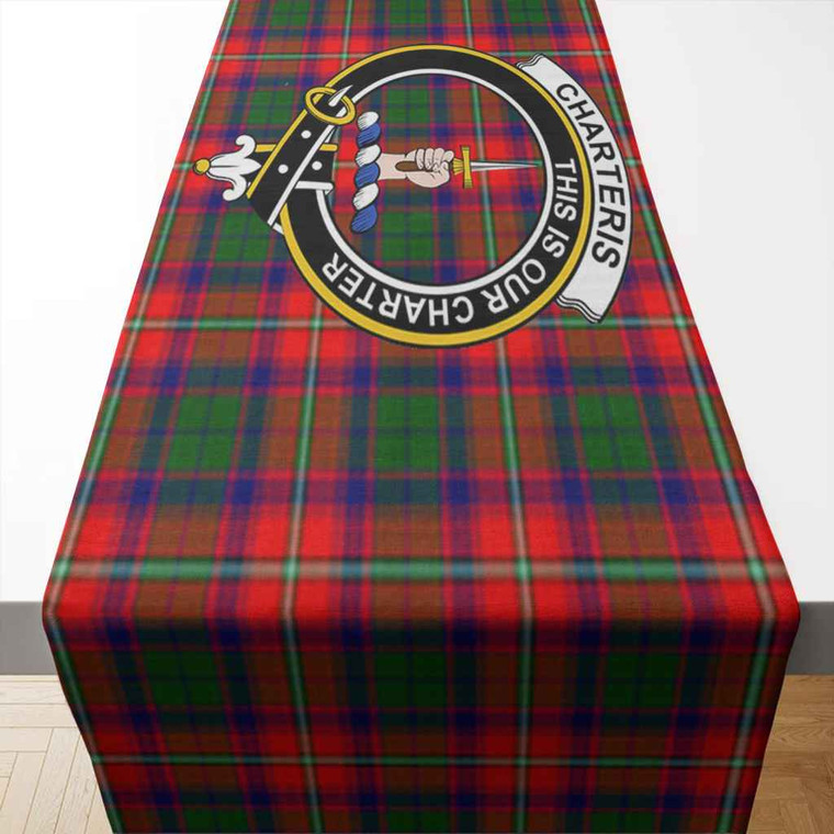 Scottish Charteris (Earl of Wemyss) Clan Crest Tartan Table Runner Tartan Blether 2