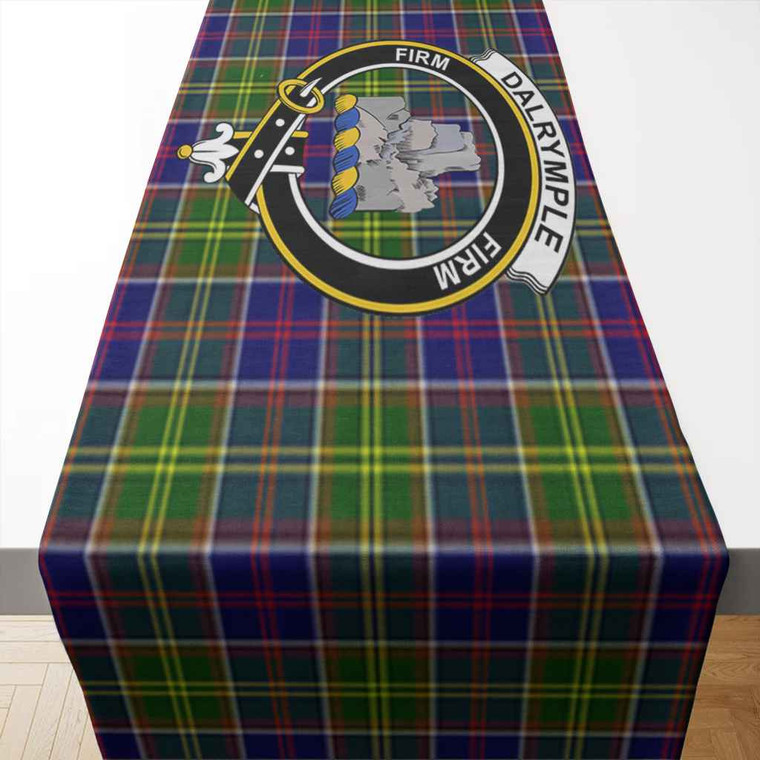 Scottish Dalrymple Clan Crest Tartan Table Runner Tartan Blether 2