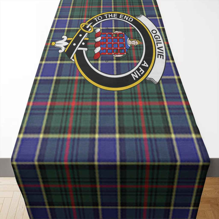 Scottish Ogilvie Clan Crest Tartan Table Runner Tartan Blether 2