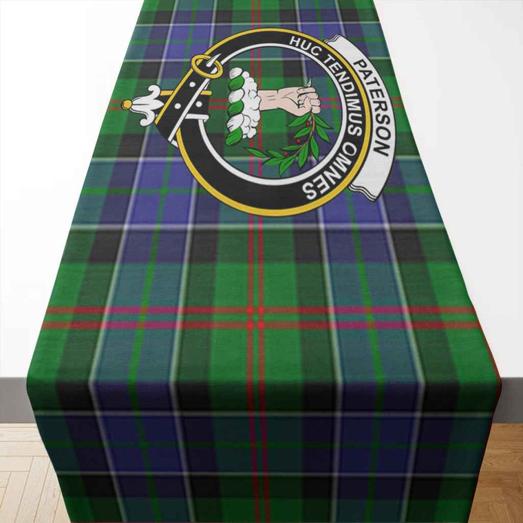 Scottish Paterson Clan Crest Tartan Table Runner Tartan Blether 2