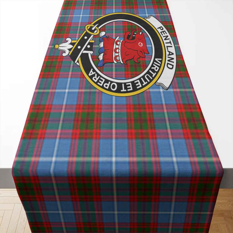 Scottish Pentland Clan Crest Tartan Table Runner Tartan Blether 2