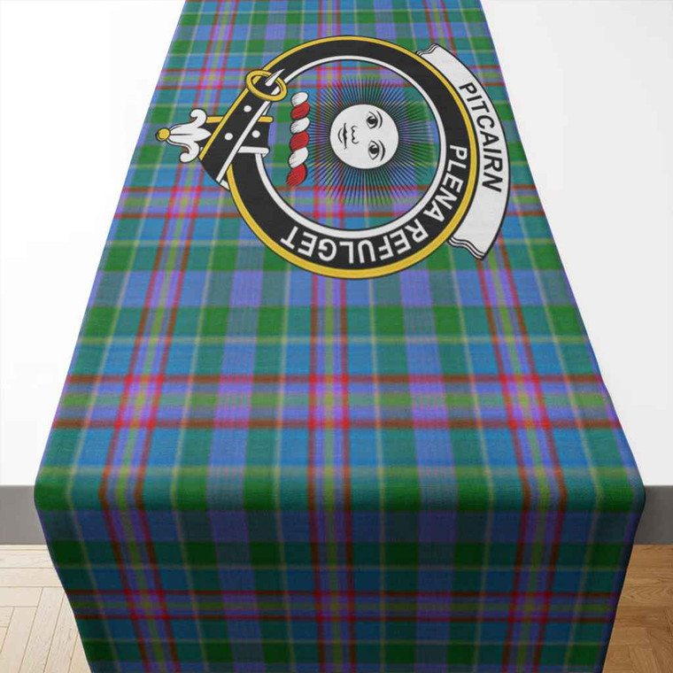 Scottish Pitcairn Clan Crest Tartan Table Runner Tartan Blether 2
