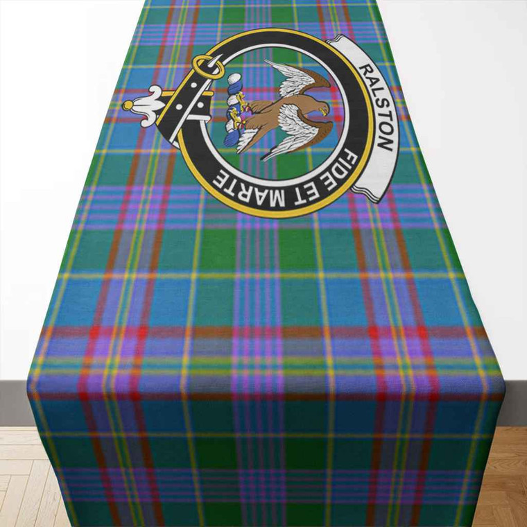 Scottish Ralston Clan Crest Tartan Table Runner Tartan Blether 2