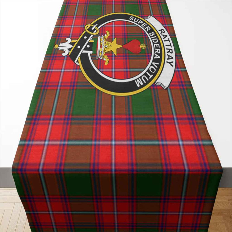 Scottish Rattray Clan Crest Tartan Table Runner Tartan Blether 2