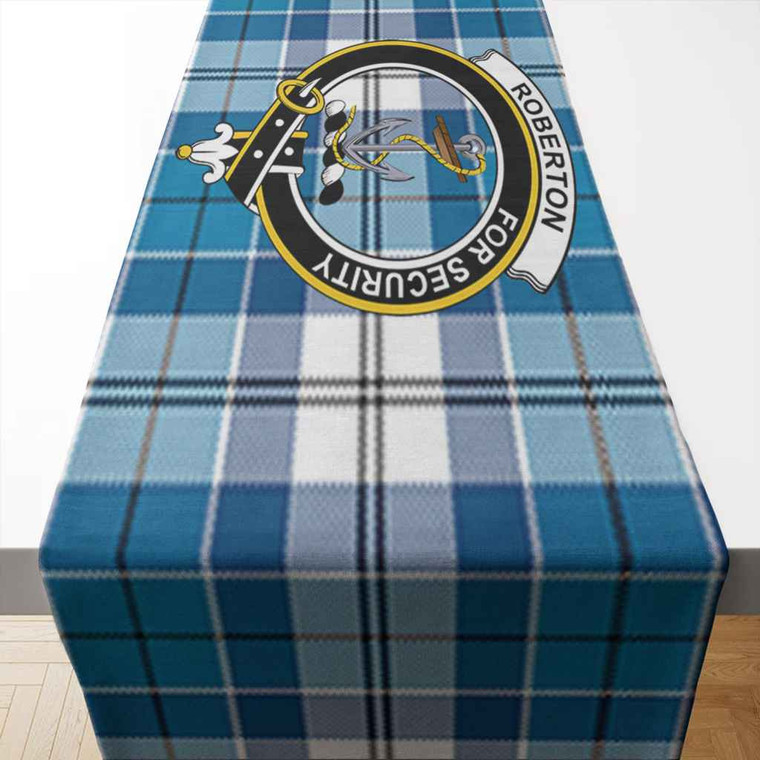 Scottish Roberton Clan Crest Tartan Table Runner Tartan Blether 2