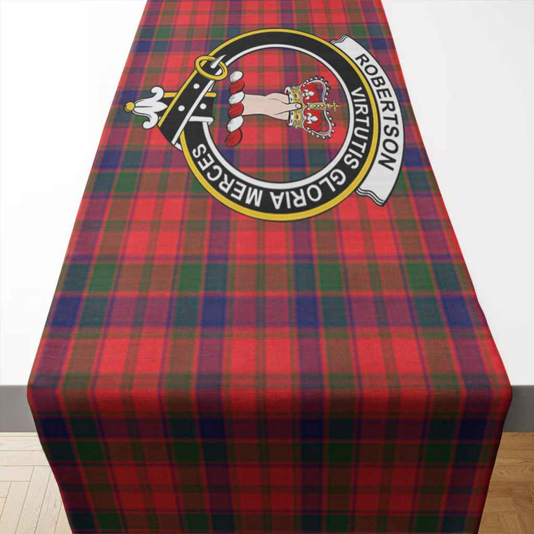 Scottish Robertson Clan Crest Tartan Table Runner Tartan Blether 2