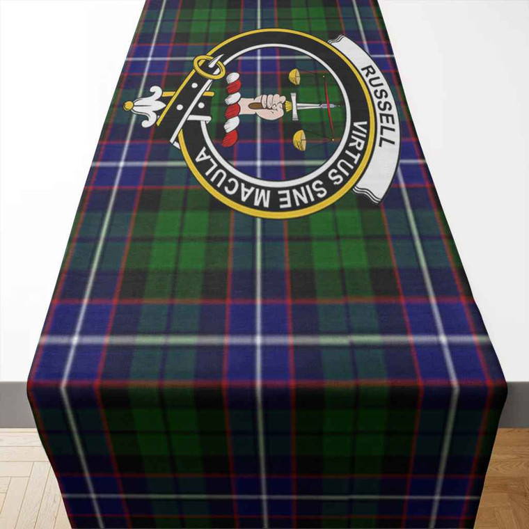 Scottish Russell Clan Crest Tartan Table Runner Tartan Blether 2