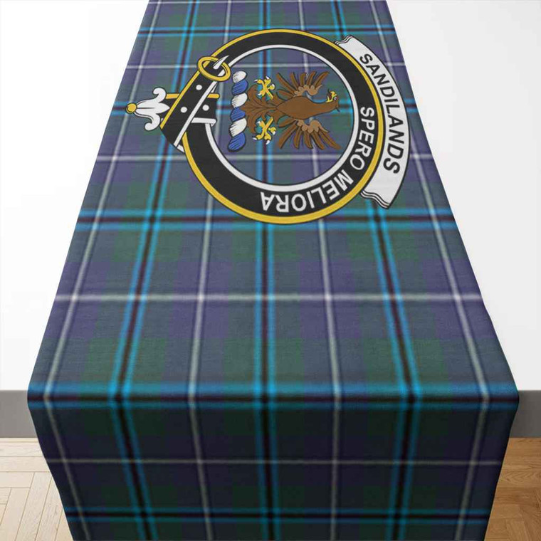 Scottish Sandilands Clan Crest Tartan Table Runner Tartan Blether 2