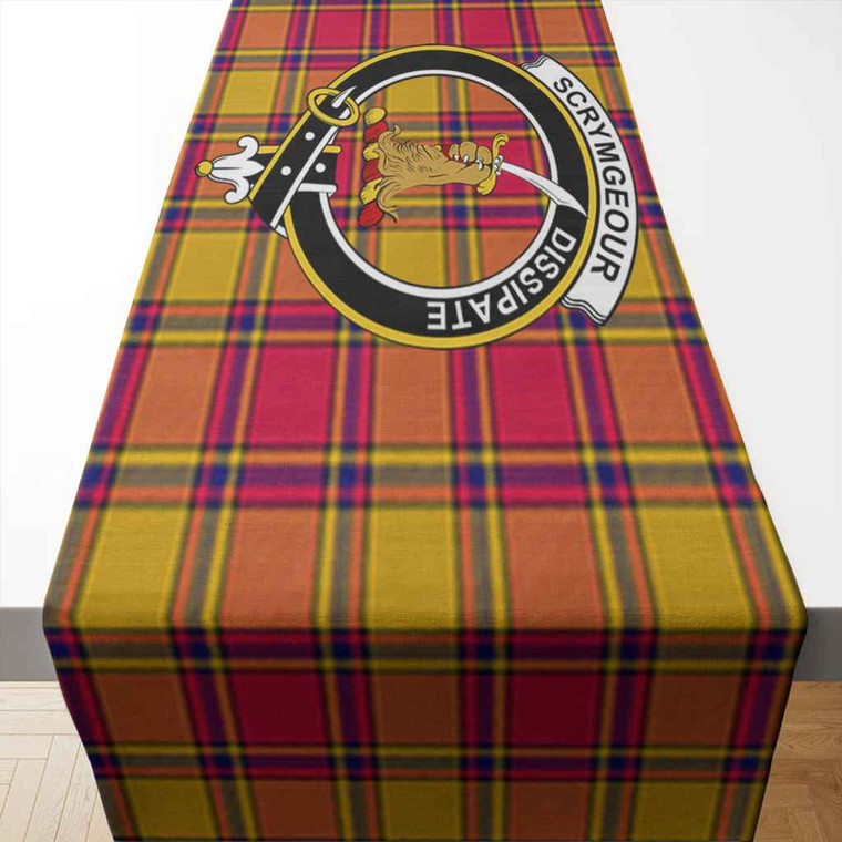 Scottish Scrymgeour Clan Crest Tartan Table Runner Tartan Blether 2