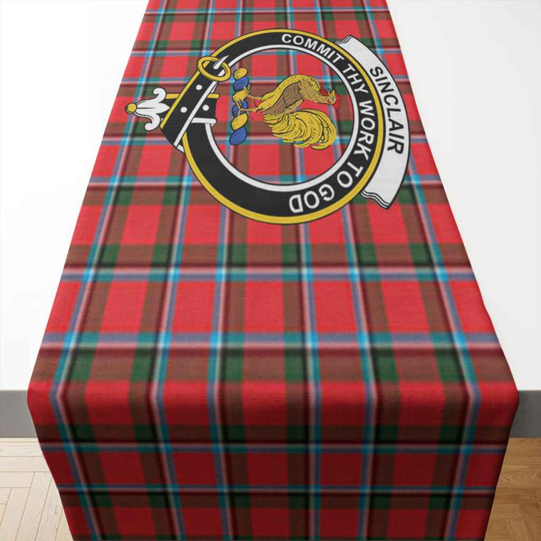 Scottish Sinclair Clan Crest Tartan Table Runner Tartan Blether 2