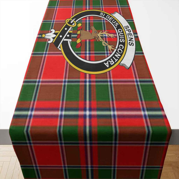 Scottish Spens (or Spence) Clan Crest Tartan Table Runner Tartan Blether 2