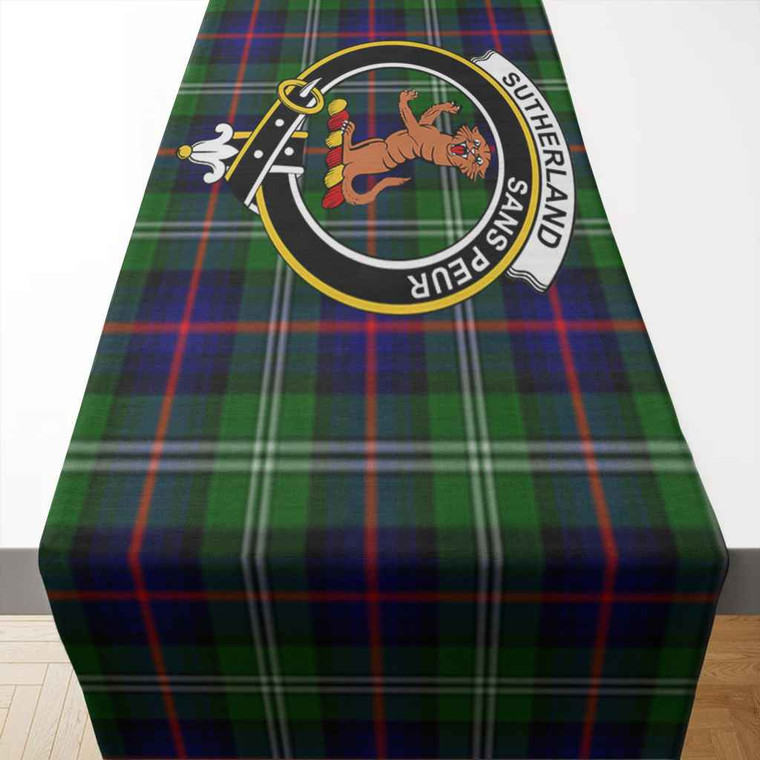 Scottish Sutherland I Clan Crest Tartan Table Runner Tartan Blether 2