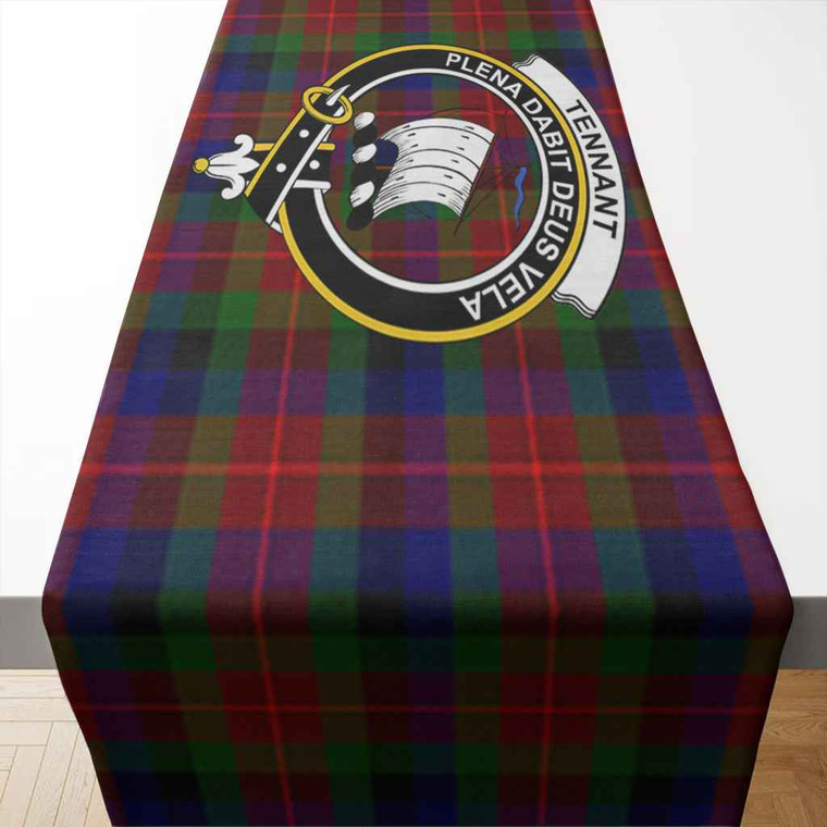 Scottish Tennant Clan Crest Tartan Table Runner Tartan Blether 2