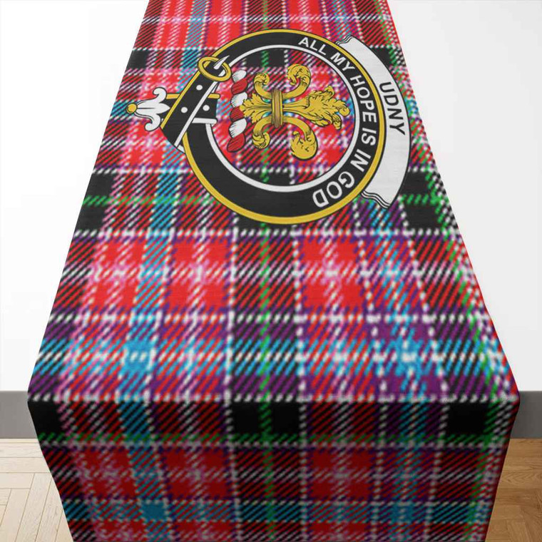 Scottish Udny Clan Crest Tartan Table Runner Tartan Blether 2